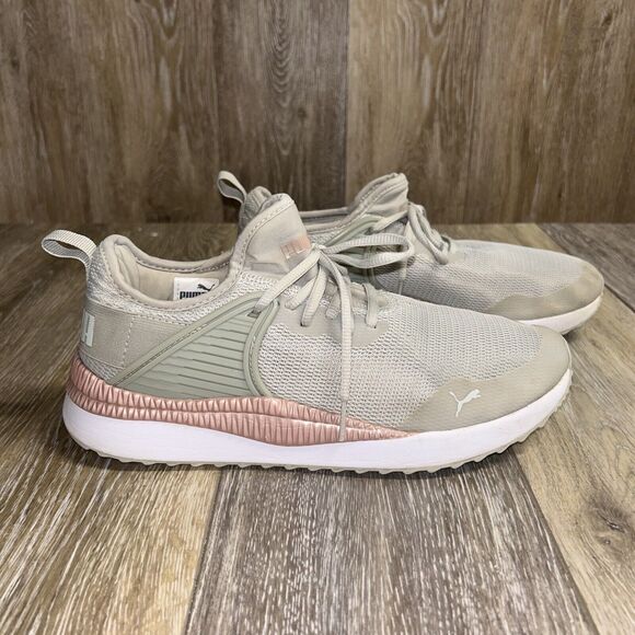 Puma Pacer Next Cage Gray Rose Gold Womens US Size 9 Sneaker Shoes 368066 01 - Picture 1 of 14